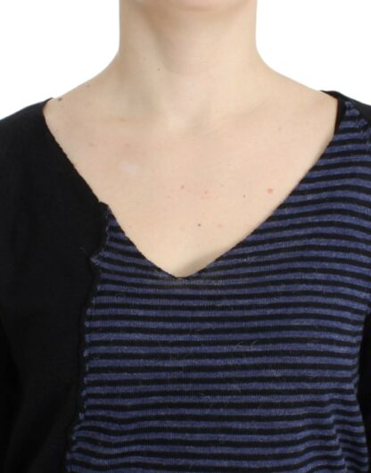 Costume National - Striped V-Neck Luxury Sweater