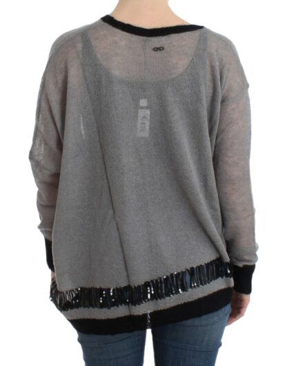 Costume National - Chic Asymmetric Embellished Knit Sweater