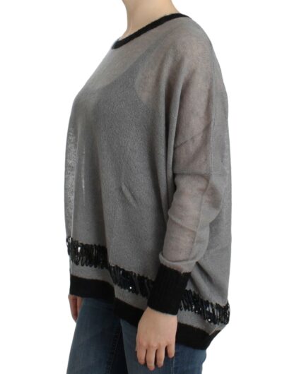 Costume National - Chic Asymmetric Embellished Knit Sweater