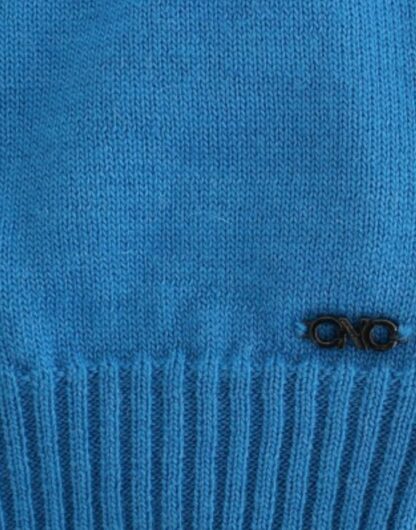 Costume National - Cozy Scoop Neck Blue Knit Sweater