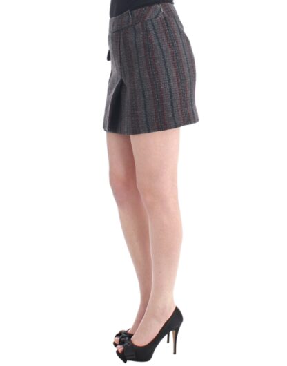 Costume National - Chic Wool Blend Mini Skirt in Gray