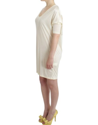 Costume National - Chic White Modal Above-Knee Dress