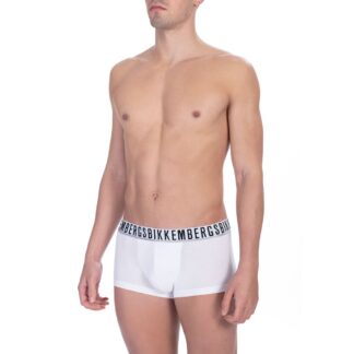 Bikkembergs - Sleek White Cotton Blend Briefs Duo Pack