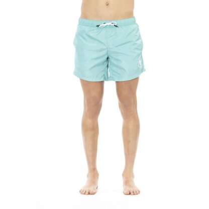 Bikkembergs - Light Blue Polyester Men Swim Shorts