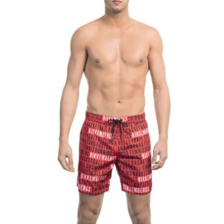 Bikkembergs - Red Polyamide Men Swim Short