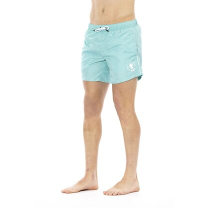 Bikkembergs - Light Blue Polyester Men Swim Shorts