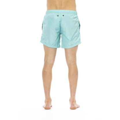 Bikkembergs - Light Blue Polyester Men Swim Shorts