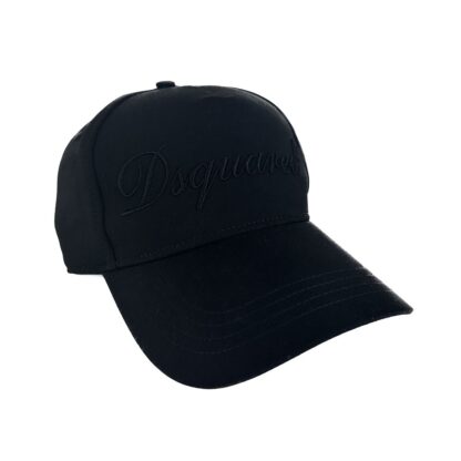 Dsquared² - Elegant Black Visor Cap with Silk Blend