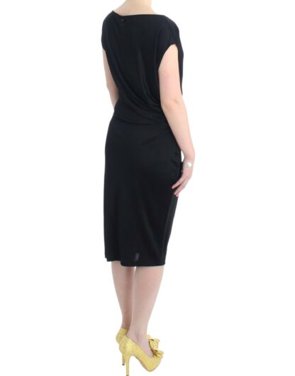 Costume National - Elegant Black Knee-Length Viscose Dress