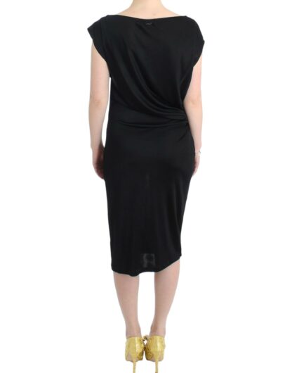 Costume National - Elegant Black Knee-Length Viscose Dress