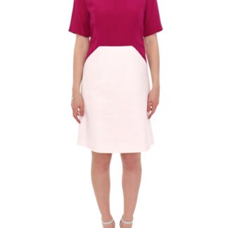 CO|TE - Chic Pink & White Shift Dress