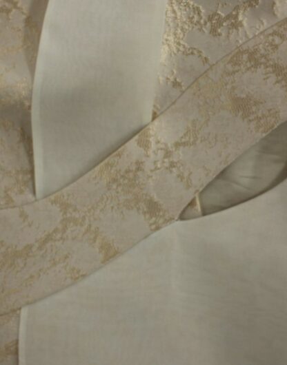 Zeyneptosun - Exclusive Beige Brocade Sleeveless Vest