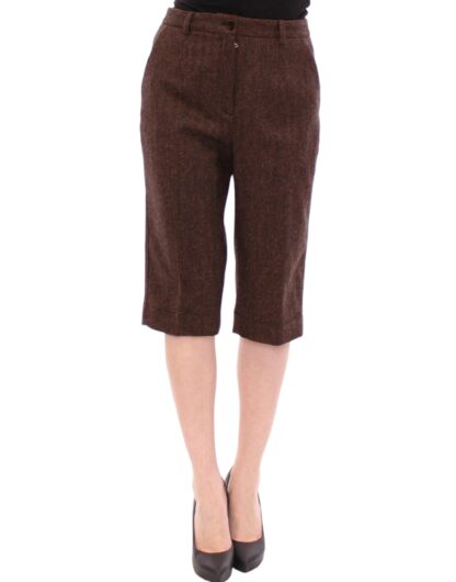 Dolce & Gabbana - Elegant Wool Blend Brown Shorts