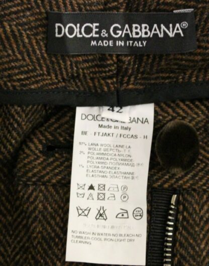 Dolce & Gabbana - Elegant Wool Blend Brown Shorts