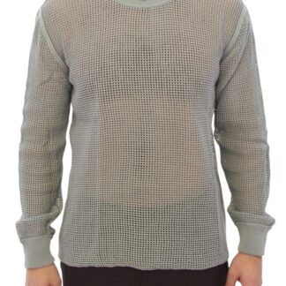 Dolce & Gabbana - Elegant Crew-Neck Netted Sweater in Light Purple