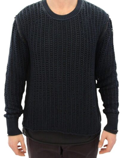 Dolce & Gabbana - Elegant Blue and Black Layered Sweater