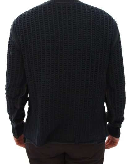 Dolce & Gabbana - Elegant Blue and Black Layered Sweater