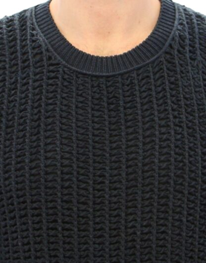 Dolce & Gabbana - Elegant Blue and Black Layered Sweater