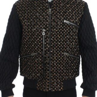 Dolce & Gabbana - Elegant Brown Gold-Detailed Leather Jacket