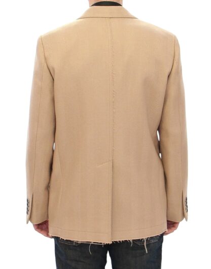 Dolce & Gabbana - Elegant Beige Formal Wool Coat