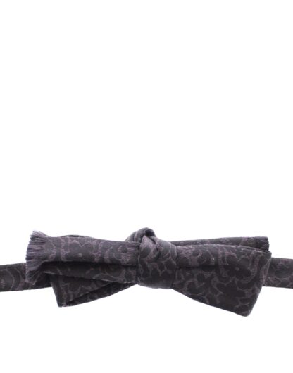 Dolce & Gabbana - Elegant Black Paisley Silk-Wool Blend Bow Tie