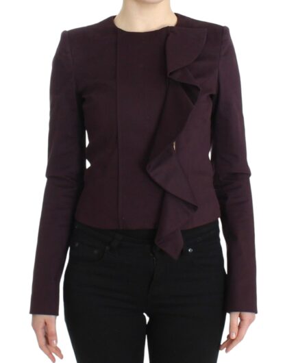 GF Ferre - Elegant Purple Cotton Blend Blazer