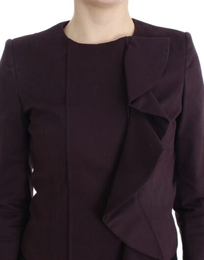 GF Ferre - Elegant Purple Cotton Blend Blazer