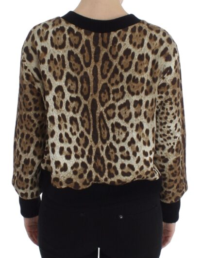 Dolce & Gabbana - Elegant Leopard Print Short Sweater Top