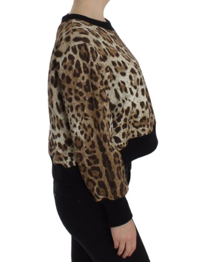 Dolce & Gabbana - Elegant Leopard Print Short Sweater Top