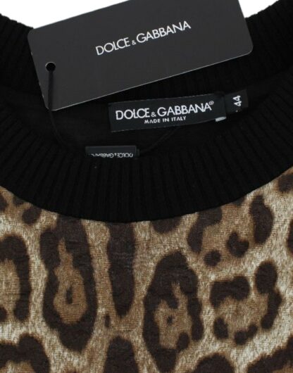 Dolce & Gabbana - Elegant Leopard Print Short Sweater Top