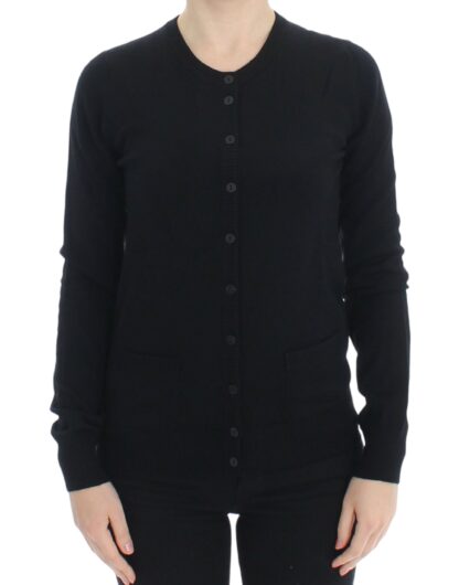 Dolce & Gabbana - Elegant Black Wool Cardigan Sweater