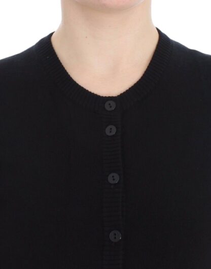 Dolce & Gabbana - Elegant Black Wool Cardigan Sweater