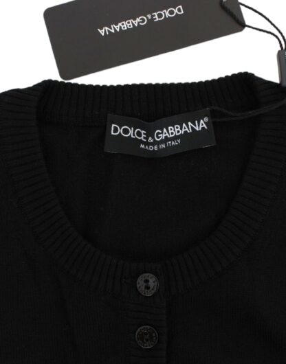 Dolce & Gabbana - Elegant Black Wool Cardigan Sweater