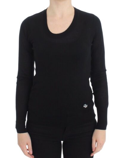 Dolce & Gabbana - Elegant Black Wool Blend Crewneck Sweater