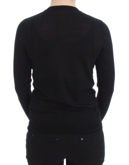 Dolce & Gabbana - Elegant Black Wool Blend Crewneck Sweater