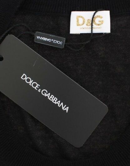 Dolce & Gabbana - Elegant Black Wool Blend Crewneck Sweater