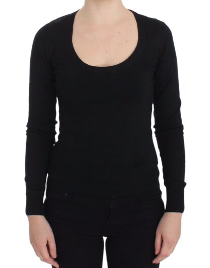 Dolce & Gabbana - Elegant Black Deep Crewneck Sweater