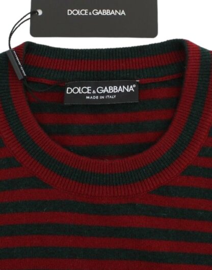 Dolce & Gabbana - Elegant Striped Cashmere Crewneck Sweater