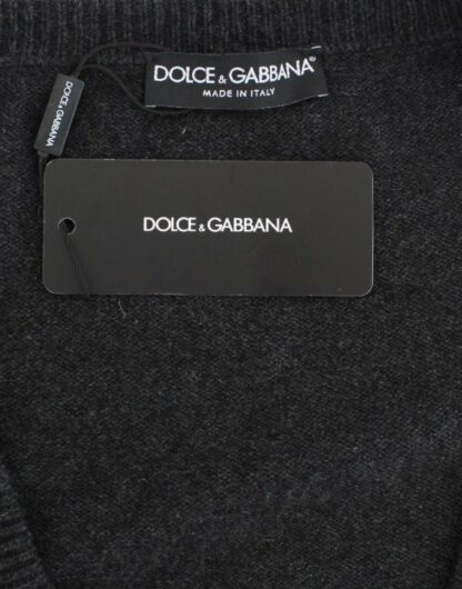 Dolce & Gabbana - Chic Gray Oversize Knitted Cashmere Pullover