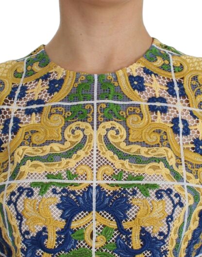 Dolce & Gabbana - Majolica Embroidered Sleeveless Elegance