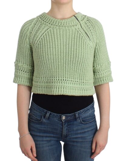 Ermanno Scervino - Chic Green Cropped Cotton Sweater