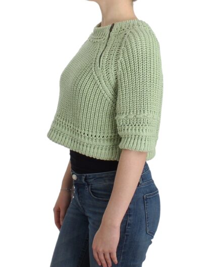 Ermanno Scervino - Chic Green Cropped Cotton Sweater