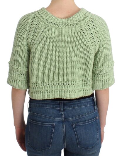 Ermanno Scervino - Chic Green Cropped Cotton Sweater