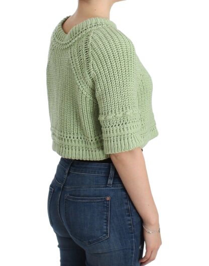 Ermanno Scervino - Chic Green Cropped Cotton Sweater