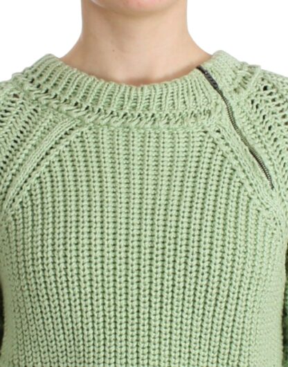 Ermanno Scervino - Chic Green Cropped Cotton Sweater