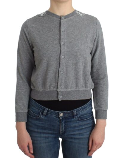 Ermanno Scervino - Chic Gray Cotton Blend Short Cardigan