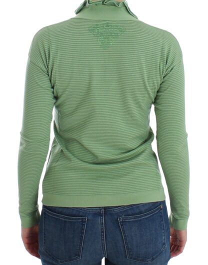 Ermanno Scervino - Elegant Green Striped Wool Blend Sweater