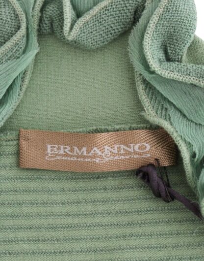 Ermanno Scervino - Elegant Green Striped Wool Blend Sweater