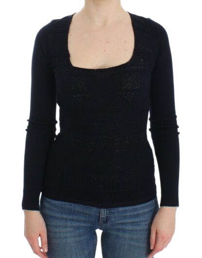 Ermanno Scervino - Chic Blue Wool Blend Sweater