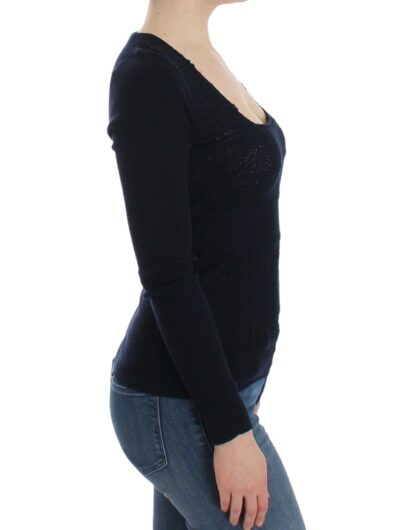 Ermanno Scervino - Chic Blue Wool Blend Sweater